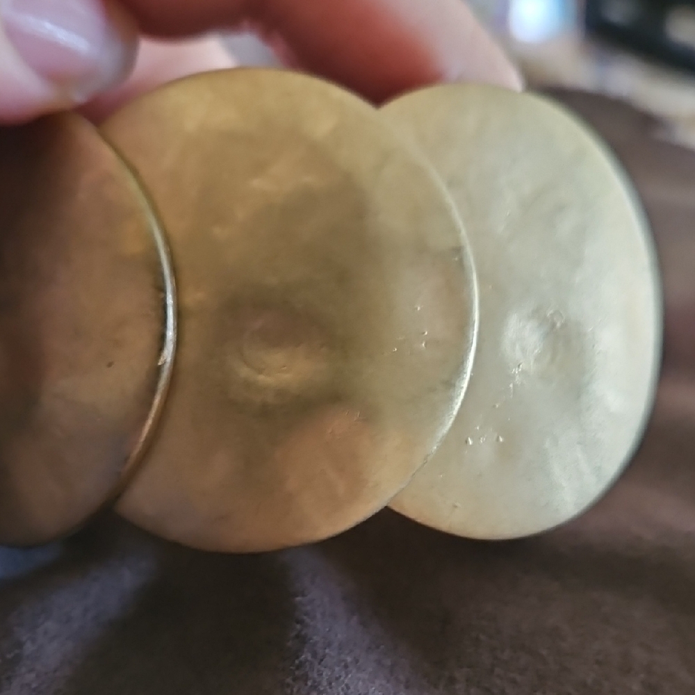 Gold Circular Statement Bracelet - image 4